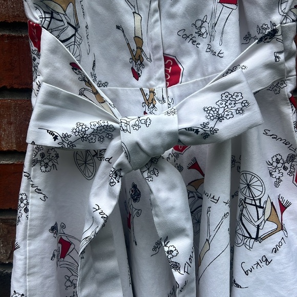 Varga Retro White Patterned Pinup Dress Size XS - Picture 3 of 12